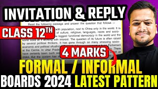 Invitation amp Reply 👉🏻 Formal amp Informal  Best Tricks for Boards 2024  Get Full Marks🔥 [upl. by Goldfarb]