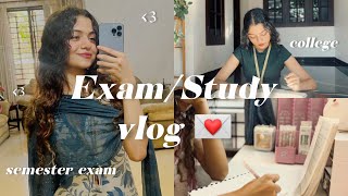 Study amp Exam vlog  Hansika Krishna  exam at college  Semester 1 exams💌🧸 [upl. by Ahseei]