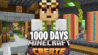 I Survived 1000 Days with the Create Mod in Hardcore Minecraft FULL MOVIE [upl. by Nnylsor]