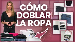 Cómo doblar la ropa para ahorrar espacio [upl. by Anaejer]