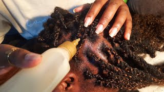 ASMR Oiling and scalp checking asmr roadto10ksubs [upl. by Ariajay]