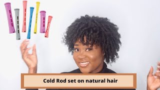 PermCold wave rod set on Natural 4ab hair Start to Finish Beginner friendly [upl. by Ellehcear213]