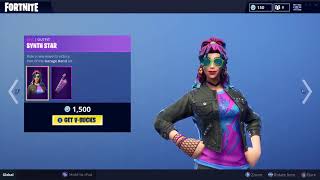 Synth Star  Fortnite Skin Showcase [upl. by Rehctelf]