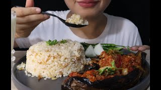 KARNIYARIK PİLAV AYRAN ASMRTÜRK ASMR ALTYAZI  EATING SHOW 4K [upl. by Kokaras133]