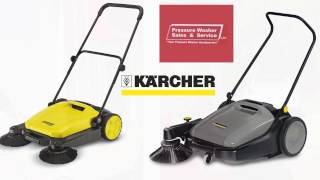 Kärcher WalkBehind Floor Sweepers amp Push Sweepers Demonstration [upl. by Kask]