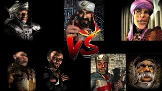 WOLF VS SALADIN VS EMIR VS PIG SNAKE VS LIONHEART MARSHALL  Stronghold Crusader Ai Battle [upl. by Lea212]