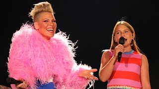 Pinks Daughter Willow ROCKS the Crowd at Moms Concert [upl. by Ewall]