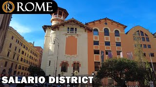 Rome guided tour ➧ Salario district 4K Ultra HD [upl. by Ahtabbat]