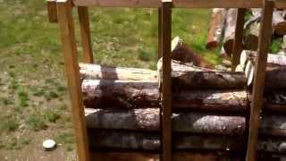 Log bucking rack Firewood cutting to length made easier [upl. by Rodgers]