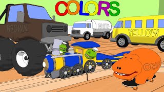 Learn Colors with Toy Trains amp Trucks  Colors Lesson for Kids [upl. by Tu]