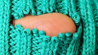 How to perfectly repair holes in knitted sweaters without leaving any traces [upl. by Giarg]