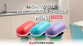 How to Use Kitchen Mama Mini Electric Can Opener  Kitchen Mama [upl. by Analaj]