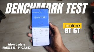 Realme GT6T Antutu and Benchmark Test  After Update RMX38531401612 [upl. by Asquith503]