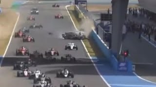 Spanish F4 2024 Jerez Race 3  Big Start Crash [upl. by Neirad]