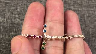 Handmade Sterling Silver Laminin Cross Bracelet  Handmadocom [upl. by Narahs]