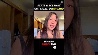 Stats and Extracurriculars that got me into HARVARD harvard collegeadmissions shorts [upl. by Nivonod968]