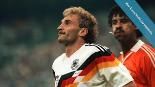 Frank Rijkaard spits on Rudi Völler at the 1990 World Cup Most iconic World Cup moments [upl. by Ailekahs428]