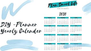 How I make calendar for my DIY Planner  Year on one Page  Microsoft WORD  Plan Smart Life [upl. by Aynotal186]