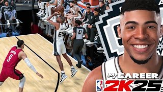 NBA 2K25 MY CAREER 5  1ST HOME GAME ALMOST ENDED UP WITH A QUAD DUB😮 [upl. by Aihsercal]