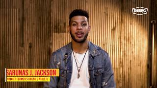 Denny’s amp BET Presents Sarunas J Jackson Shines Light On HungryForEducation Scholarship Program [upl. by Sumahs]