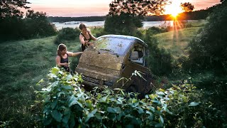 Miraculously the two girls found a pickup truck on the riverbank and towed it back to recover [upl. by Fox]