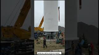 Wind Turbine Installation in Glimpse electriciti WTG Windpower windenergy [upl. by Sinaj]