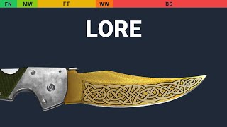 Falchion Knife Lore  Skin Float And Wear Preview [upl. by Aretak]