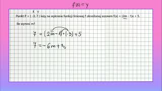 FUNKCJA LINIOWA od podstaw zadania dla klasy 1 oraz 2 zadanie 4 [upl. by Yenroc89]