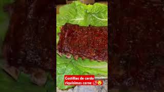 Costillas de cerdo 🥩 Riquísima 😋🤤 receta costillasbbq costillasdepuerco recetas costillas [upl. by Mcmillan255]