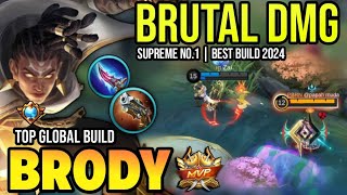 BRODY BEST BUILD 2024  TOP GLOBAL BRODY GAMEPLAY  MOBILE LEGENDS✓ [upl. by Llednar162]