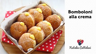 BOMBOLONI ALLA CREMA  Ricetta facile per le feste  Natalia Cattelani [upl. by Gearalt]