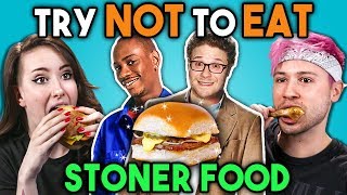 Stoners Try Not To Eat Challenge  Stoner Movie Food  People Vs Food [upl. by Ahseile]