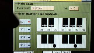 Korg Pa3x save quarter tone scales and change screens colors bySAMER JAZRAWY [upl. by Tenn]