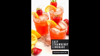 Simple Strawberry Lemonade Recipe [upl. by Ardnak5]