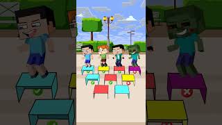 Jumping Challenge With Herobrine Alex Steve and Their Friends minecraft [upl. by Aenea433]