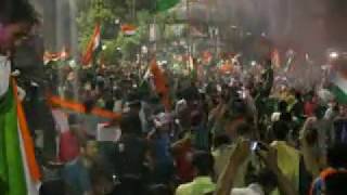 celebration after india win icc cricket world cup 2011public crazy on road [upl. by Capp985]