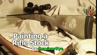 Painting a Rifle Stock Camo with Skulls [upl. by Yee]