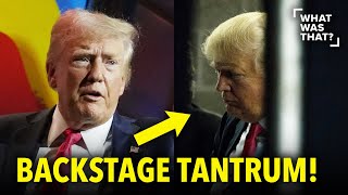 TERRIFIED Trump THROWS TANTRUM Backstage REFUSES to SPEAK [upl. by Adnovad226]