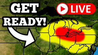 The Tornado Outbreak In Michigan As It Occurred Live  82423 [upl. by Anitirhc]