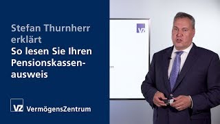 Stefan Thurnherr erklärt So lesen Sie Ihren Pensionskassenausweis [upl. by Anoik292]