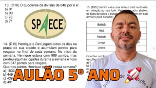 ✅ SPAECE MATEMÁTICA 5° ANO  SIMULADO 4 [upl. by Vanni]