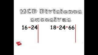 MCD  Divisiones sucesivas [upl. by Auqinu]