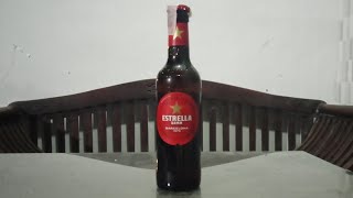 Estrella Damm Beer 🍺 spanyol review [upl. by Sherrod696]