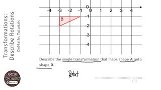 Transformations Describe Rotations Grade 4  OnMaths GCSE Maths Revision [upl. by Goulet32]