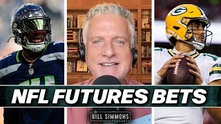 Five Favorites Green Bay’s Tasty Win Total  Other NFL Futures  The Bill Simmons Podcast [upl. by Halyhs]