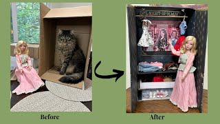 The Easiest way to make a doll closet for your dolls [upl. by Nuahs401]