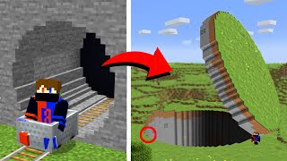 Testing 1000 IQ Secret Bases in Minecraft [upl. by Crescentia]