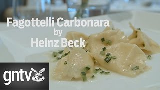 Heinz Beck makes his signature dish Fagottelli Carbonara  GN Guides [upl. by Lienad]