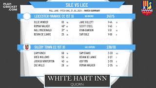 Sileby Town CC 1st XI v Leicester Ivanhoe CC 1st XI [upl. by Elvia]