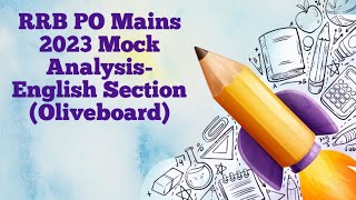 RRB PO Mains Mock 1  Oliveboard bankexams rrbpo2024 [upl. by Funch215]